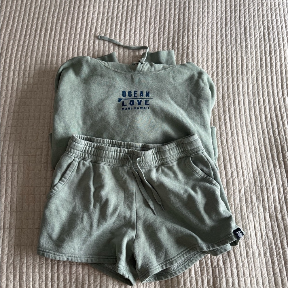 Ocean Love Hoodie and Shorts Set